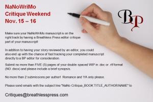 NaNoWriMo Critique Breathless Press